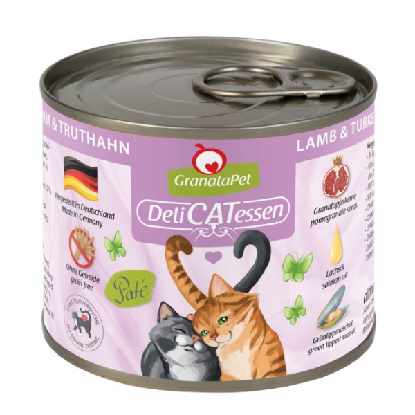 6 x GranataPet Delicatessen Dose Lamm & Truthahn - 200 g